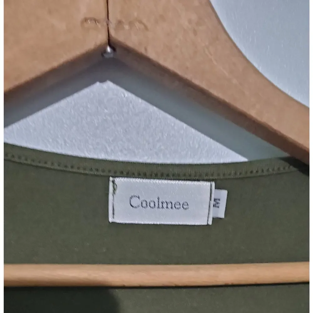 Olive Green Ruched Mini Dress - Picture 4 of 6